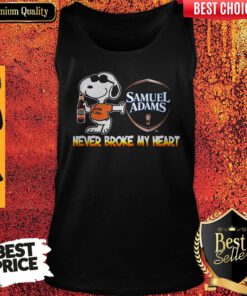 Nice Snoopy Samuel Adams Beer Never Broke My Heart Tank Top