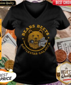 Nice Teddy Bears Beets Battlestar Galactica V-neck