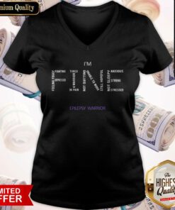 Premium I’m Fine Epilepsy Warrior V-neck
