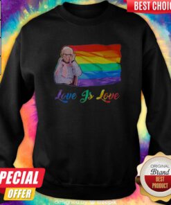 Premium Leslie Jordan LGBT Flag Love Is Love Sweatshirt