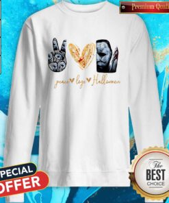 Premium Peace Love Halloween Michael Myers Sweatshirt
