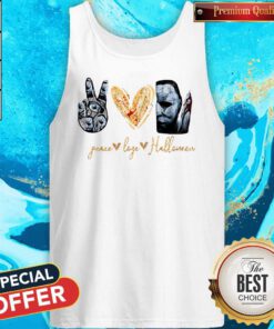 Premium Peace Love Halloween Michael Myers Tank Top