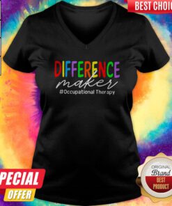 Pretty LGBT Difference Maker #Occupational Therapy V-neck