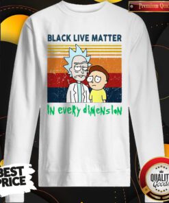 Rick And Morty Black Live Matter In Every Dimension Vintage Sweatshirt