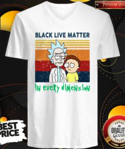 Rick And Morty Black Live Matter In Every Dimension Vintage V-neck