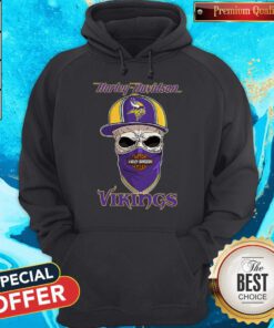 Skull Harley Davidson Minnesota Vikings Hat Hoodie