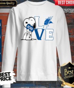Snoopy Love Ecsu Elizabeth City State University Heart Sweatshirt