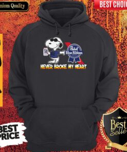 Snoopy Pabst Blue Ribbon Beer Never Broke My Heart Hoodie