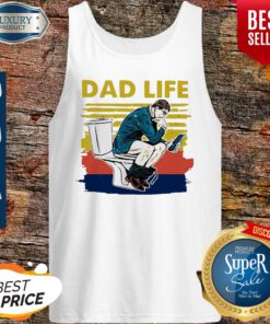 Top Businessman Thinker On Toilet Dad Life Vintage Tank Top