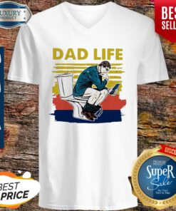 Top Businessman Thinker On Toilet Dad Life Vintage V-neck
