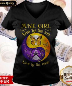 Top Butterfly June Girl Love By The Sin Love By The Moon V-neck