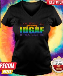 Top LGBT I Am Who I Am And Ldgaf If You Like Me V-neck