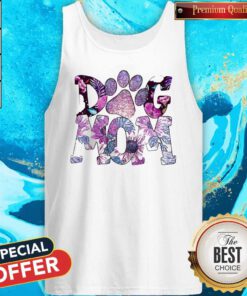 Top Paw Dog Mom Flowers Tank Top