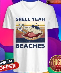 Top Shell Yeah Beaches Vintage V-neck