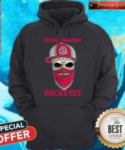 Top Skull Harley Davidson Ohio State Buckeyes Hat Hoodie
