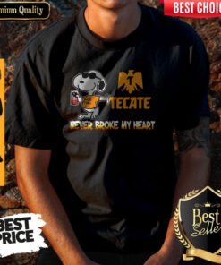 Top Snoopy Tecate Beer Never Broke My Heart Shirt