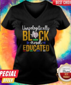 Top Unapologetically Black STU And Educated V-neck