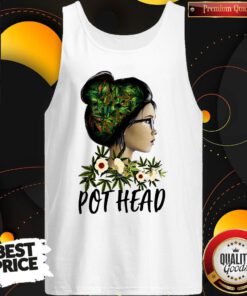 Top Weed Girl Pot Head Tank Top
