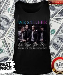 Westlife Thank You For The Memories Signatures Tank Top