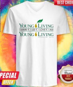 Young Living I Share It I Use It I Love It I Am Young Living Essential Oils V-neck