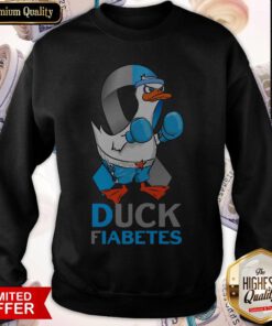 Awesome Duck Fiabetes Cancer Awareness Sweatshirt