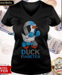 Awesome Duck Fiabetes Cancer Awareness V-neck