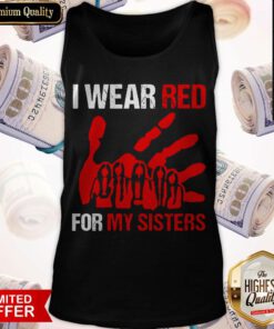 Awesome I Wear Red For My Sister Tank Top