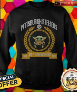Baby Yoda Pittsburgh Steelers 87th Anniversary 1933-2020 Sweatshirt