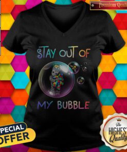 Cute Baby Groot Hug Autism Stay Out Of My Bubble V-neck