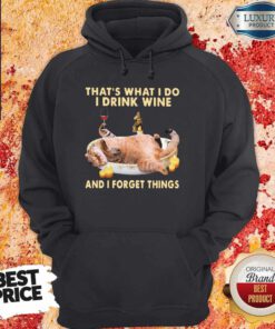 Cute Cat Thats What I Do I Drink Wine And I Forget Things Hoodie
