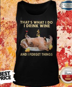 Cute Cat Thats What I Do I Drink Wine And I Forget Things Tank Top