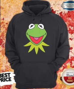 Cute Disney Muppets Kermit The Frog Face Hoodie