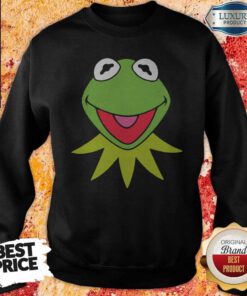 Cute Disney Muppets Kermit The Frog Face Sweatshirt