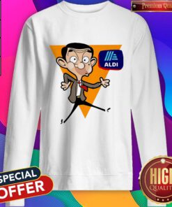 Cute Mr Bean Cartoon Aldi Logo Sweatshirt