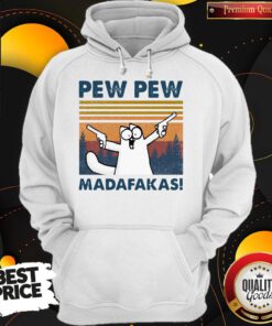 Cute Simon's Cat Pew Pew Madafakas Vintage Hoodie