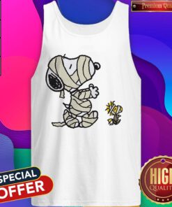 Cute Snoopy And Woodstock Mummies Tank Top