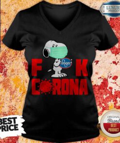 Cute Snoopy Face Mask Hug Kroger Fuck Coronavirus V-neck