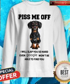Dachshund Piss Me Off I Will Slap You So Hard Even Google Won't Be Able To Find You Sweatshirt