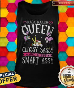 Flamingo Mask Maker Queen Classy Sassy And A Bit Smart Assy Tank Top