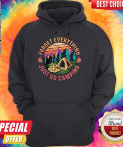 Forget Everything Just Go Camping Vintage Retro Hoodie
