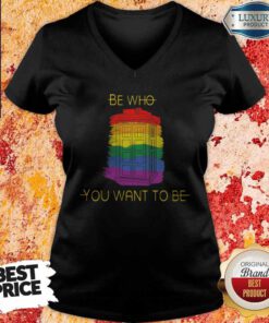 Good Be Who You Want To Be Police Box LGBT V-neck