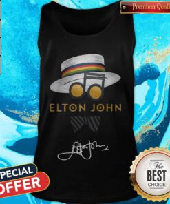Good Elton John Hat Signature Tank Top