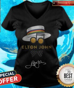 Good Elton John Hat Signature V-neck