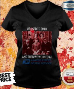 Horror Characters We Used To Smile And Then We Worked At United States Postal Service V-neck