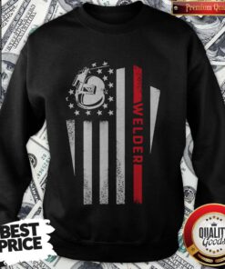 Hot Welder American Flag Red Black White Sweatshirt