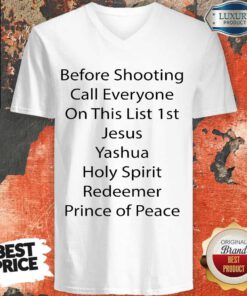 Official Before Shooting Call Everybody V-neck
