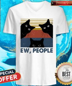 Official Cats Ew People Vintage V-neck