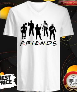 Official Halloween Horror Team Scary Movies Friends V-neck