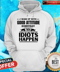 Perfect I Wake Up With Good Attitude Everyday Then Idiots Happen Hoodie