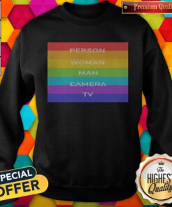 Person Woman Man Camera Tv Donald Trump Cognitive Test Words Anti-trump 2020 Funny T Sweatshirt